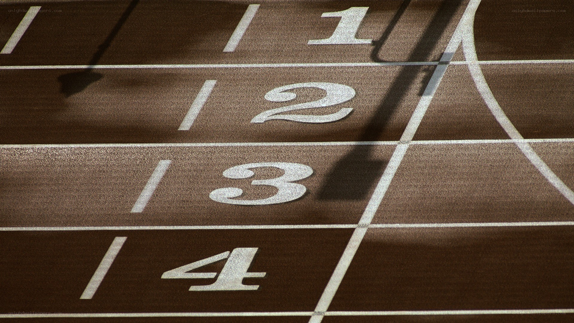 track lanes with shadows
