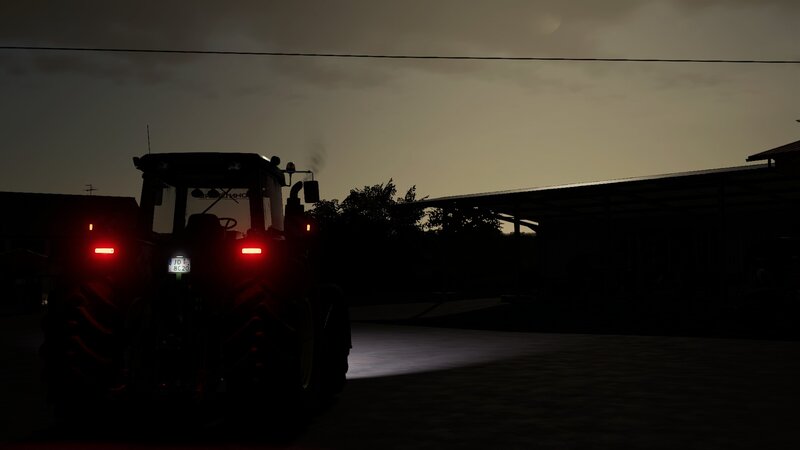 Tractor at Dusk