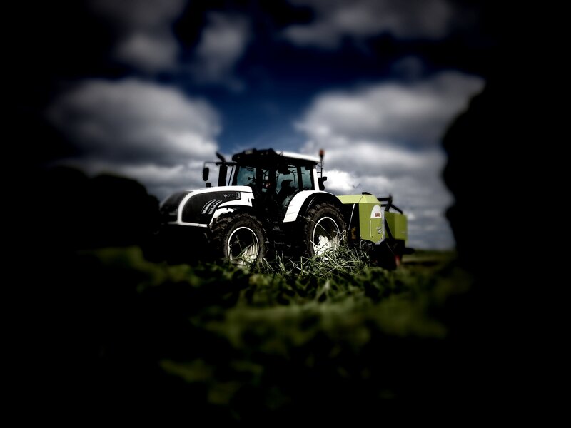 Tractor in Field — Green
