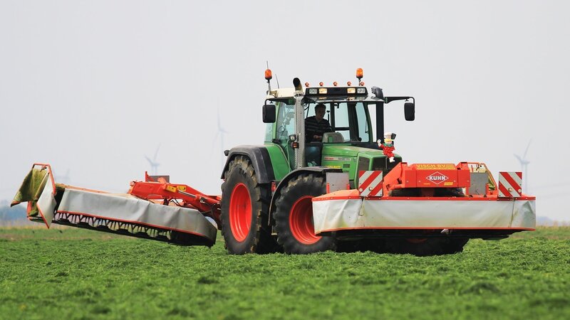 Tractor Mowing Grass