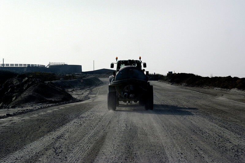 Tractor on a dirt road