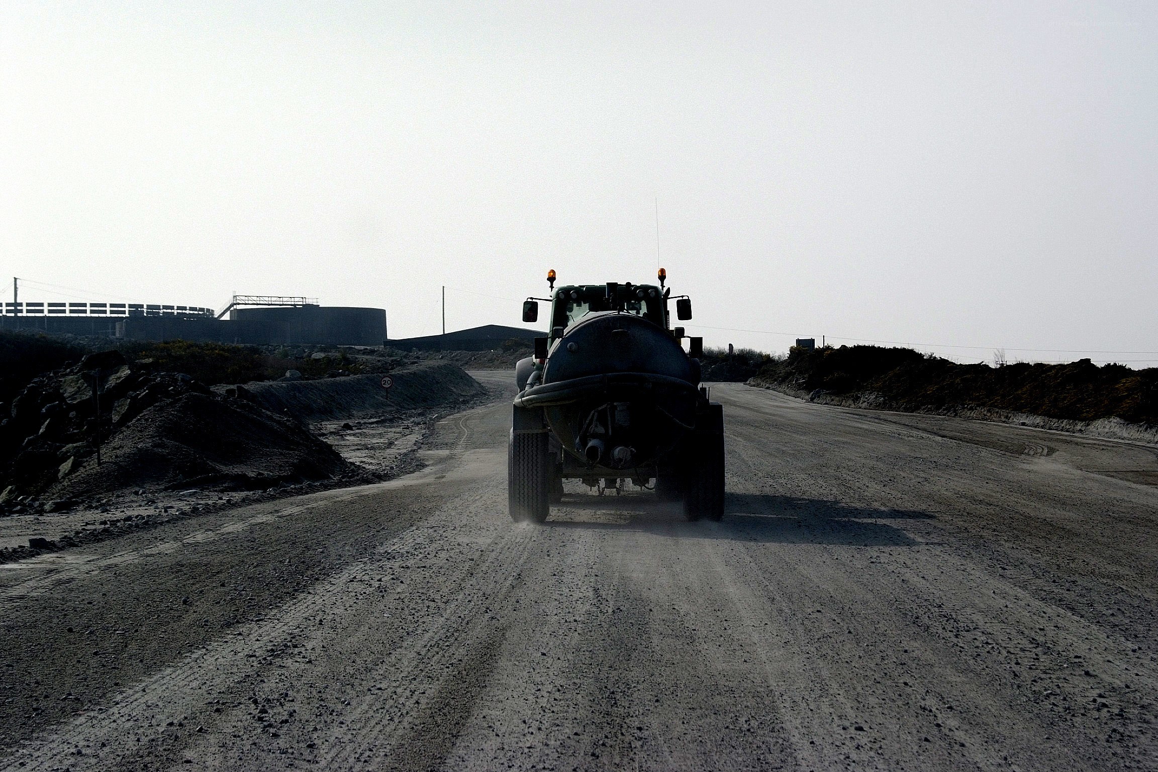 Tractor on a dirt road