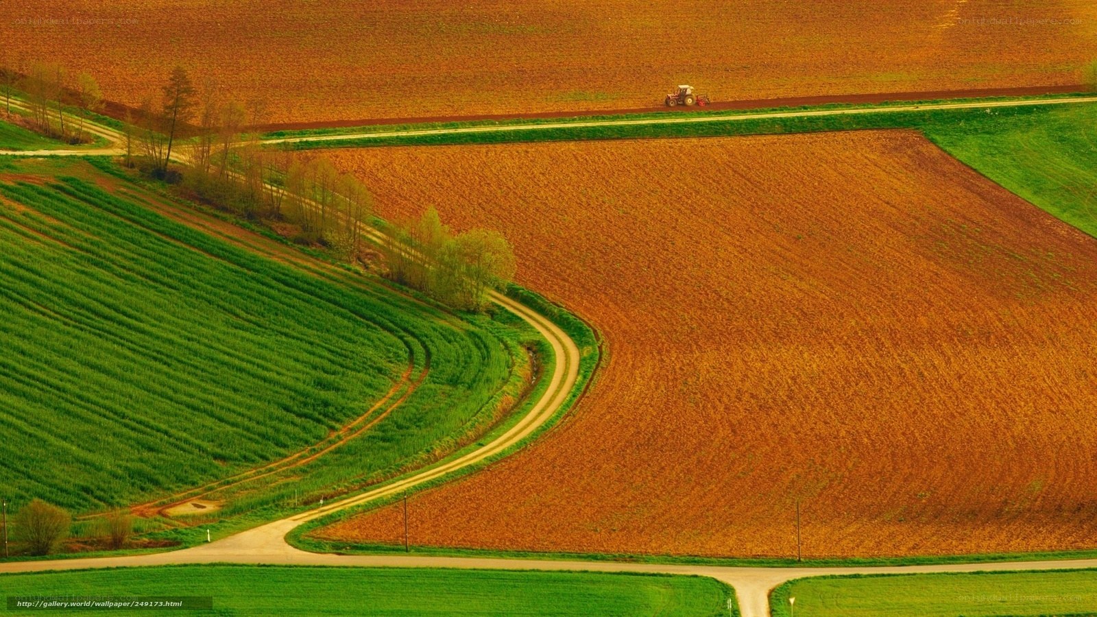Tractor on a rural road