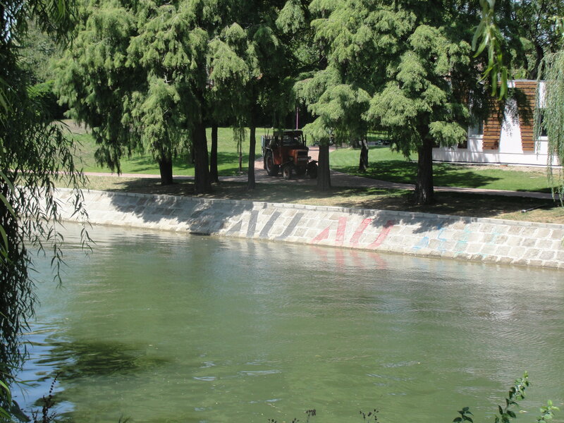 Tractor on Riverbank