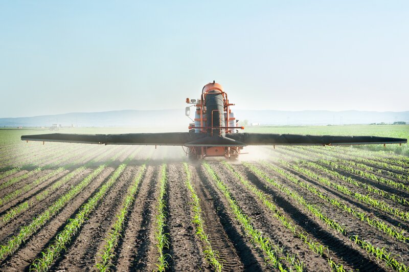 Tractor Spraying Crops