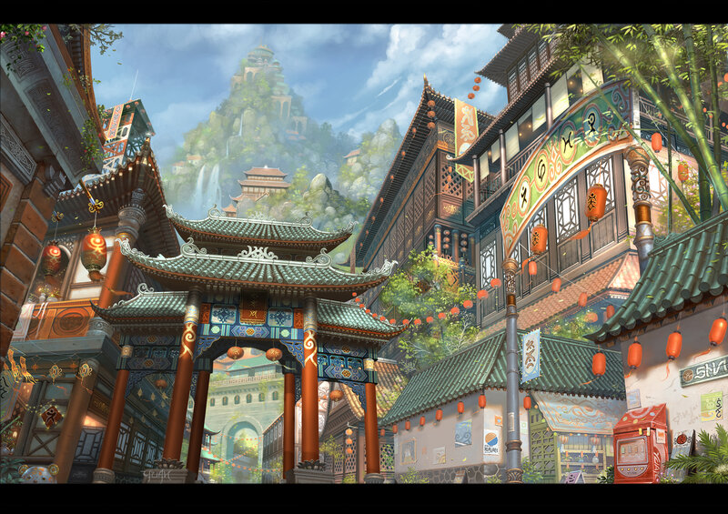 Traditional Asian Town