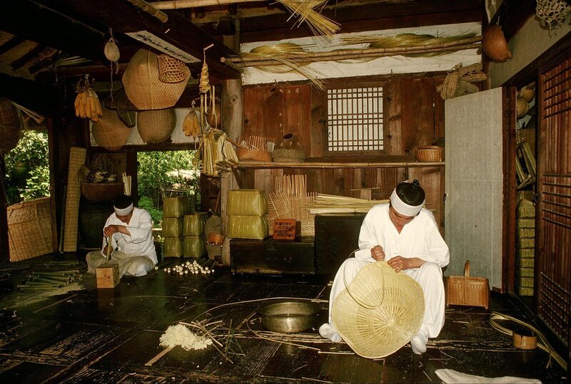 Traditional basket weaving in Korea