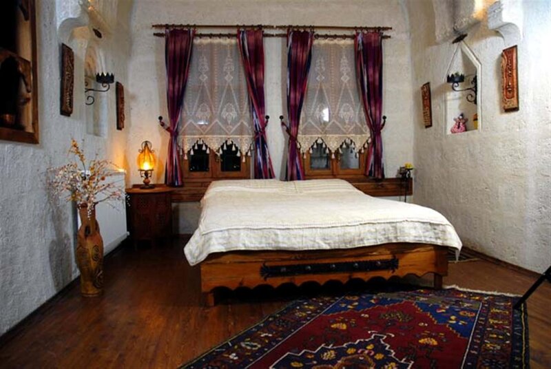 Traditional bedroom with wooden bed
