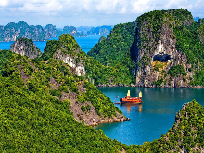 Traditional Boat in Bay