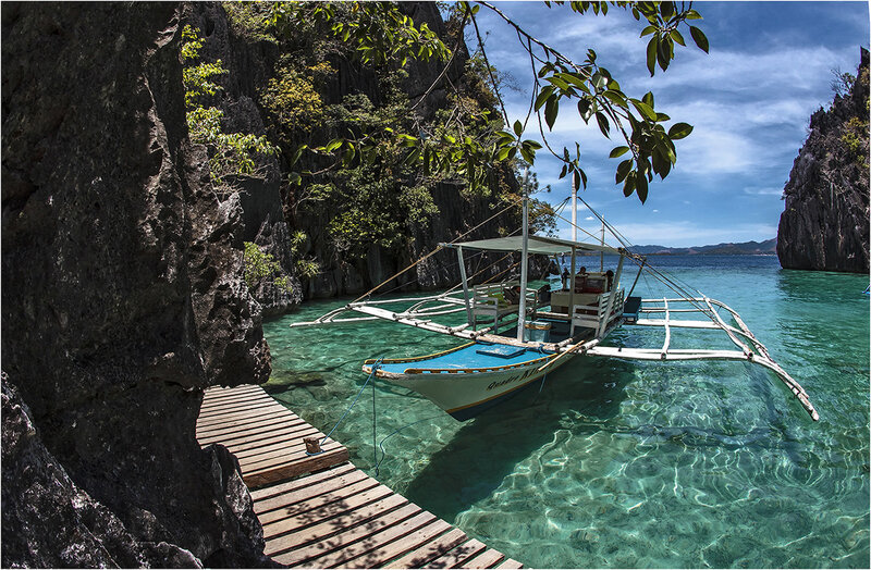 Traditional Boat in Lagoon
