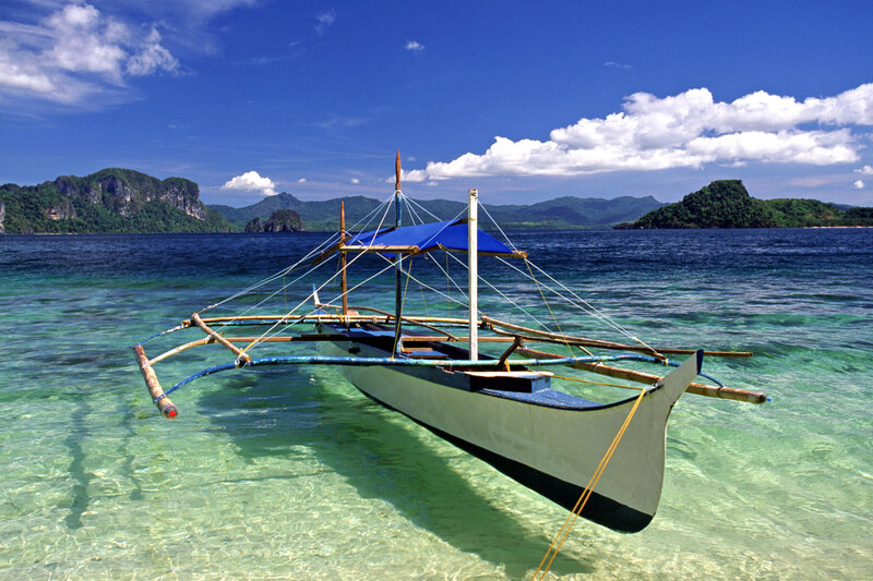 Traditional boat in tropical waters