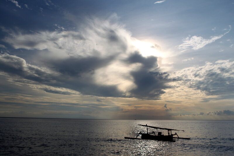 Traditional Boat on Ocean
