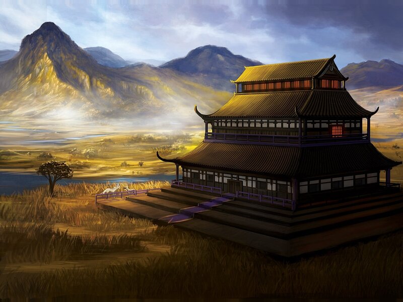 Traditional Building in Field
