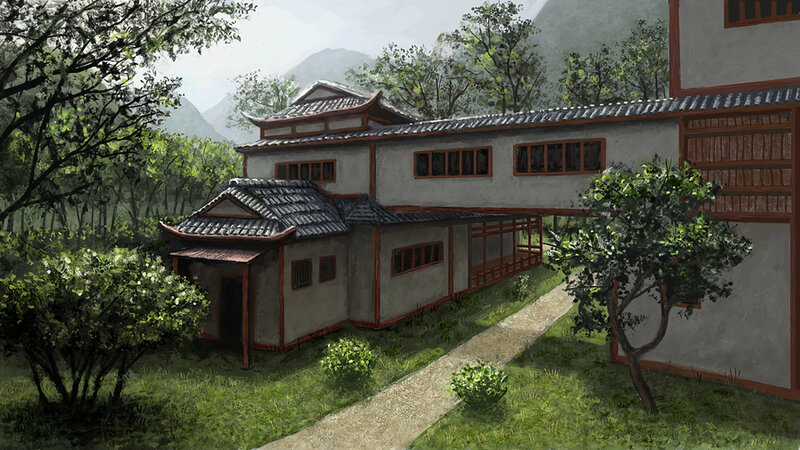 Traditional Building in Garden