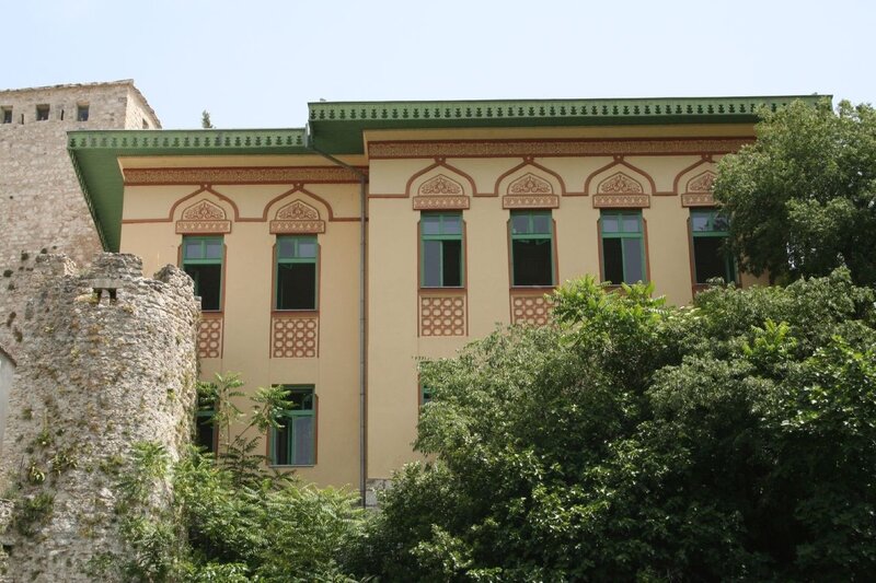 traditional building with green roof