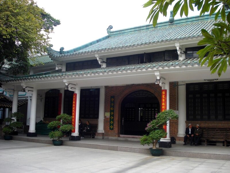 traditional building with green roof