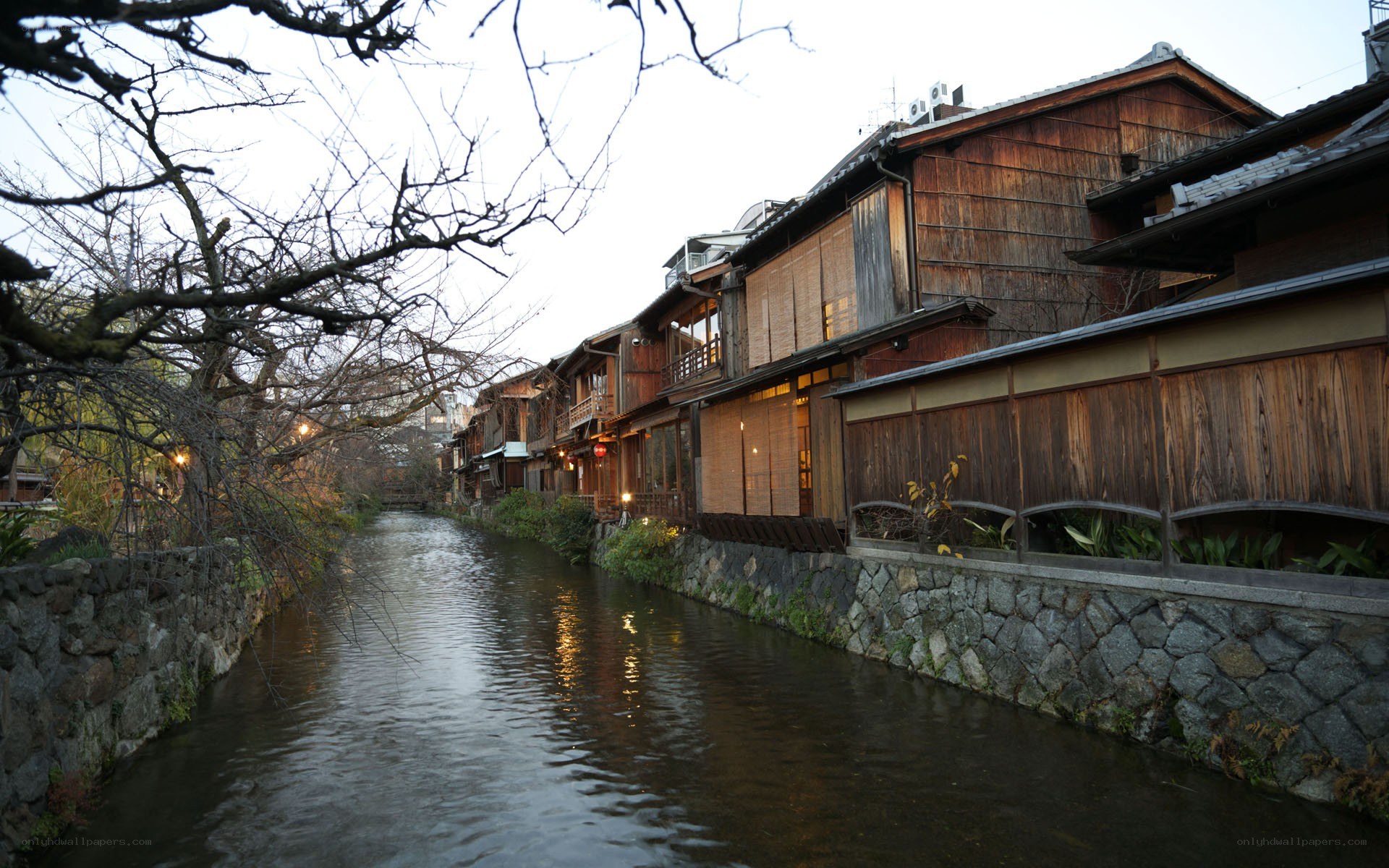 traditional canal in kyoto