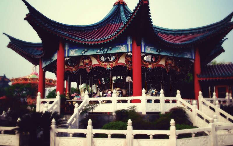 Traditional carousel pavilion