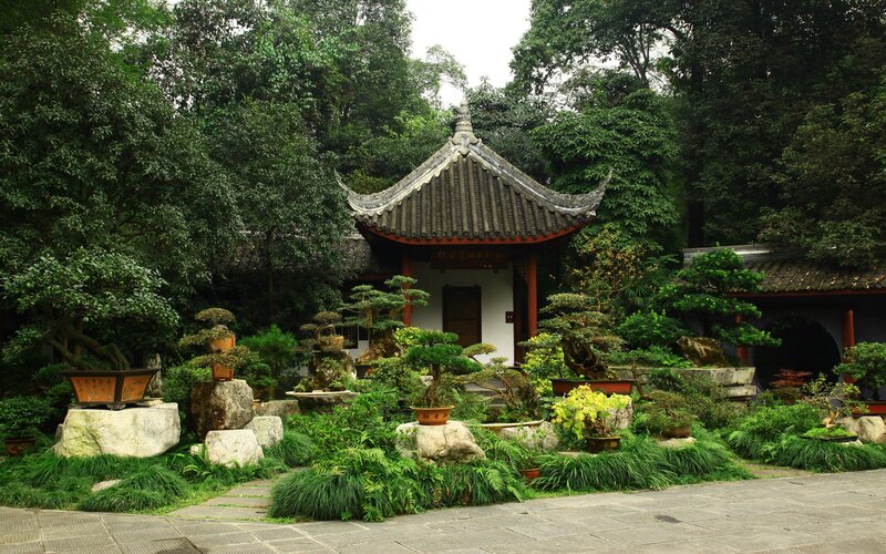 Traditional Chinese garden pavilion