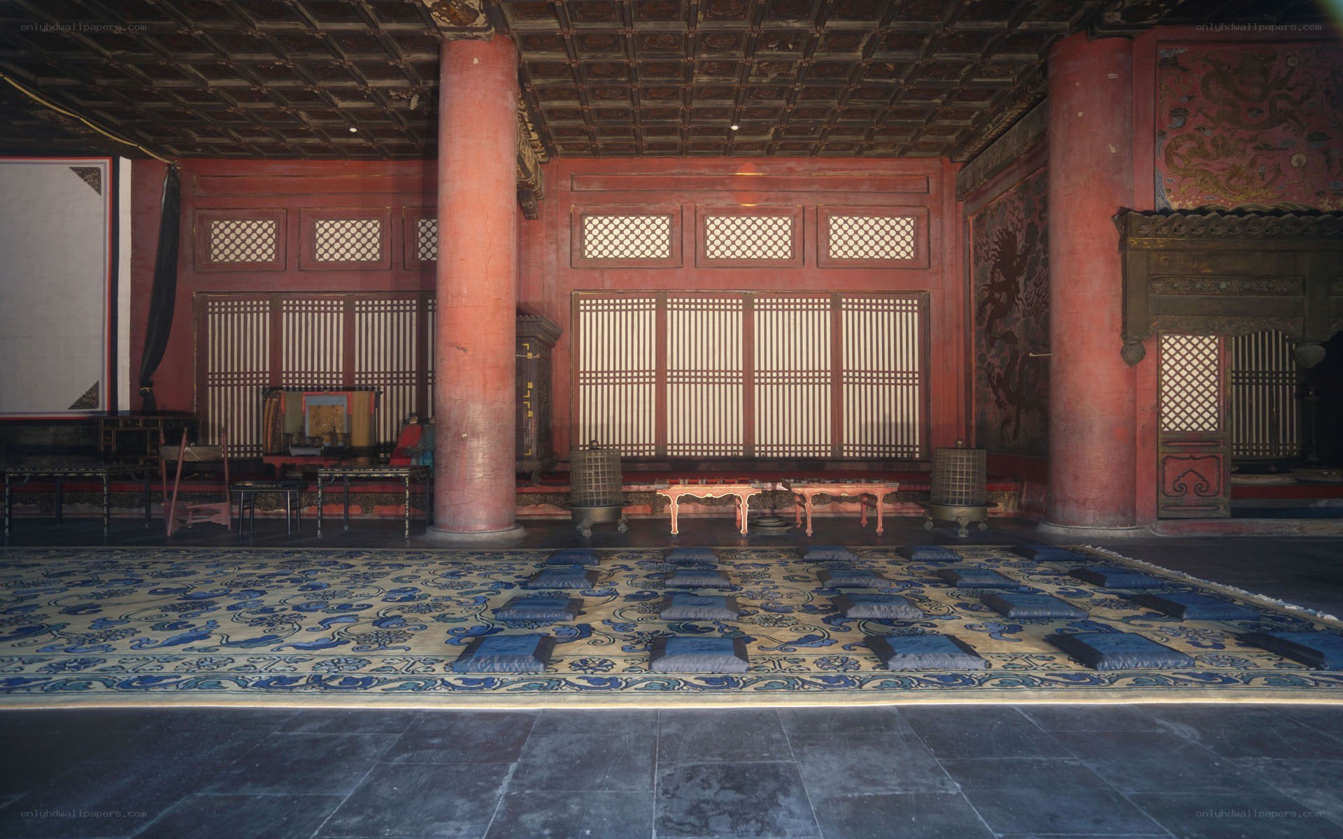 traditional chinese hall interior