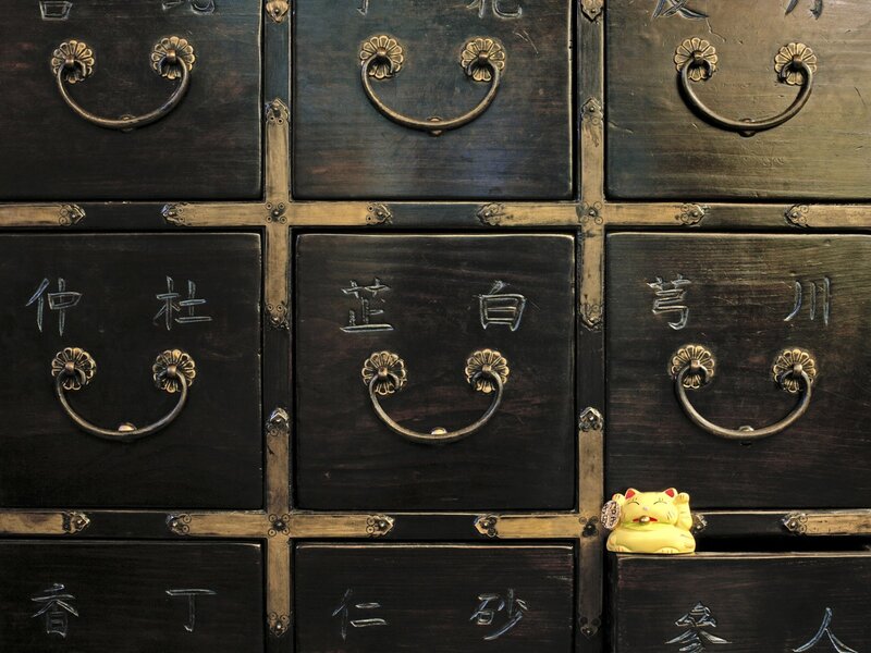 Traditional Chinese medicine cabinet