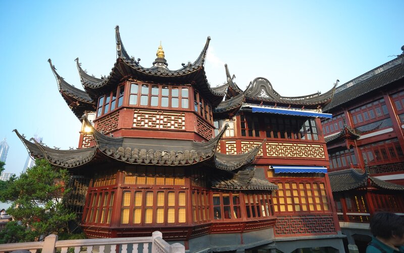 Traditional Chinese Pagoda — Red, Serene