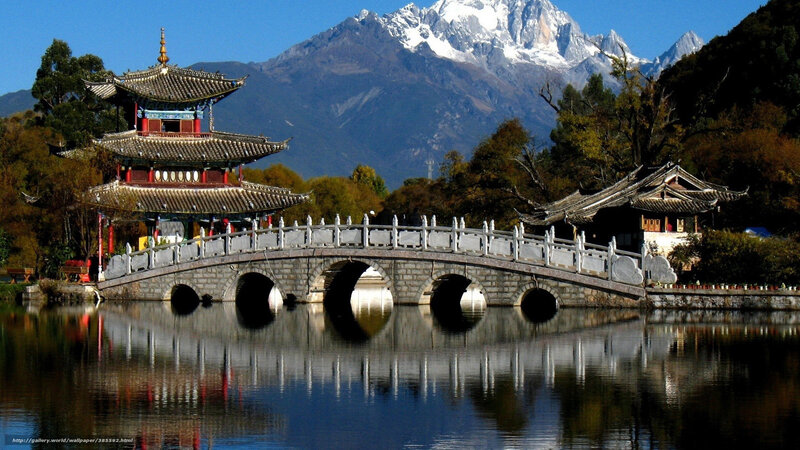 Traditional Chinese Pavilion — Blue, Serene, Afternoon