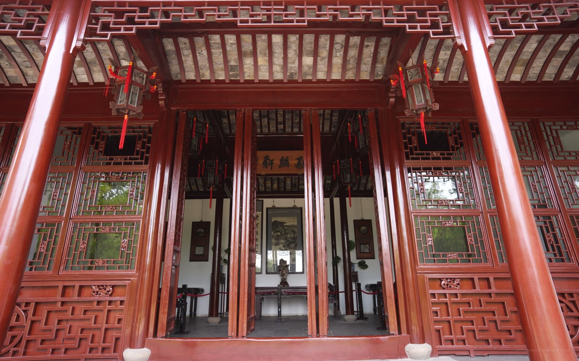 traditional chinese pavilion entrance