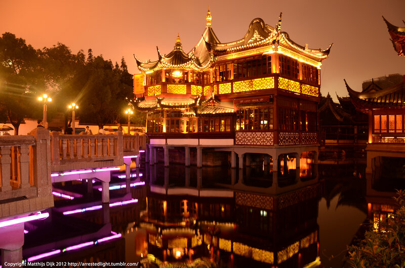 Traditional Chinese Pavilion — Orange
