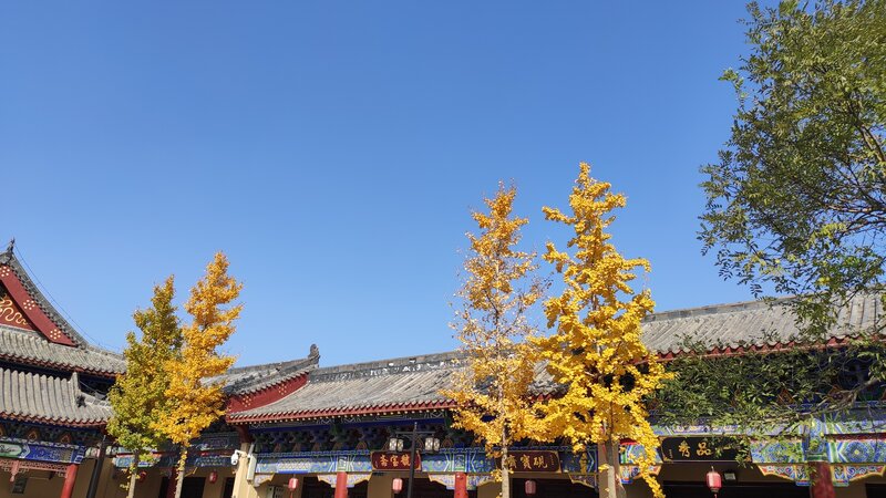 Traditional Chinese Temple — Blue, Serene