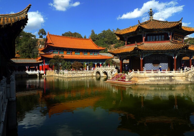 Traditional Chinese Temple — Blue
