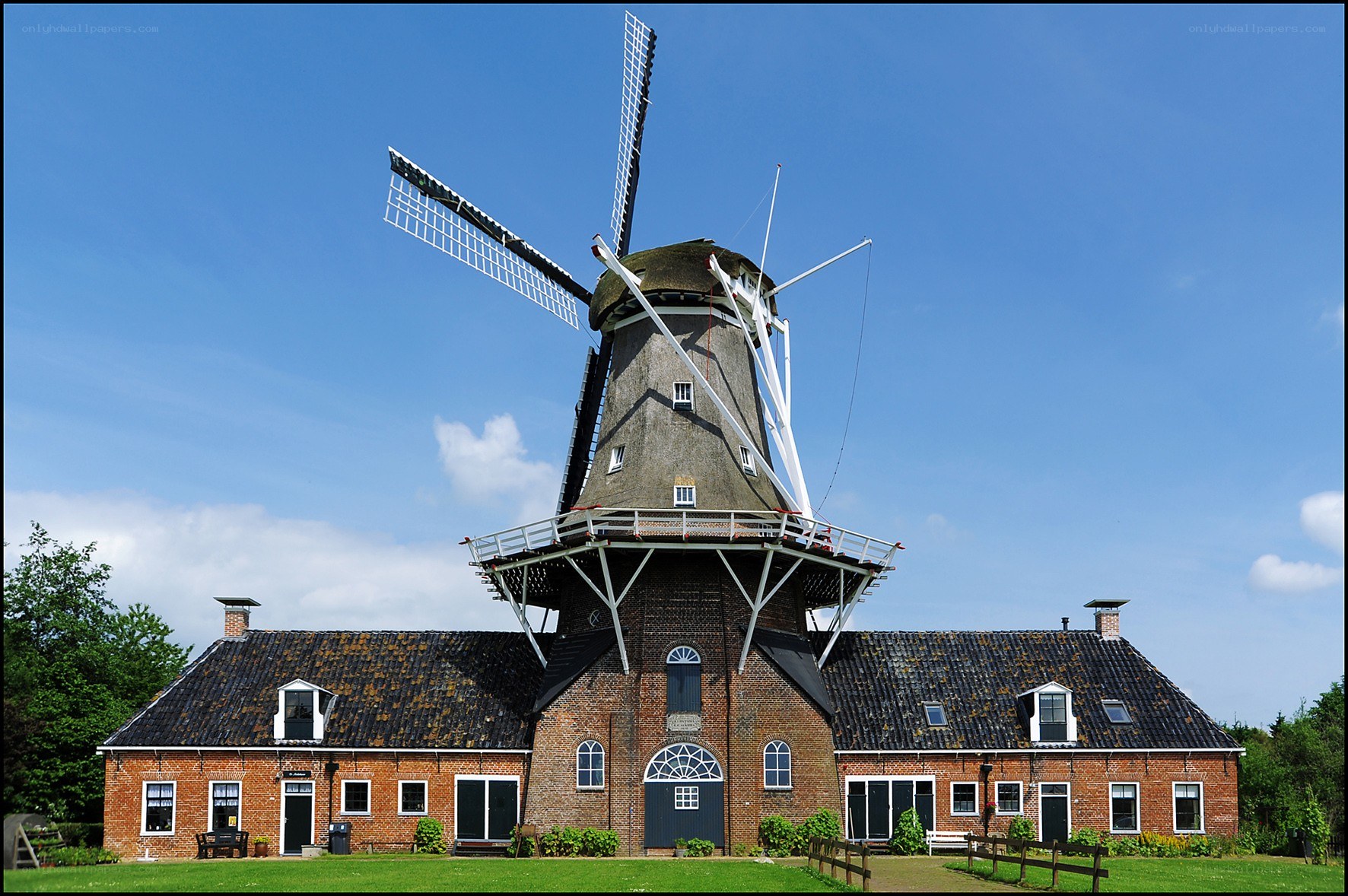 Traditional Dutch windmill