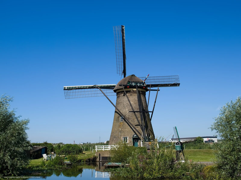 Traditional Dutch windmill