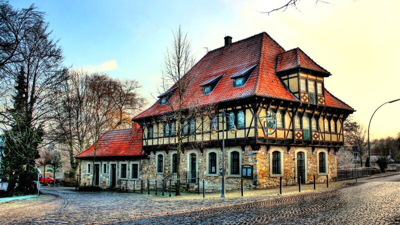 traditional half-timbered building