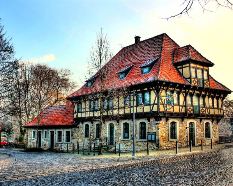 traditional half-timbered house