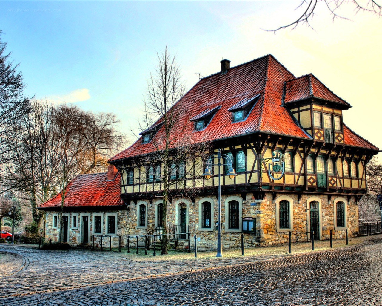 traditional half-timbered house