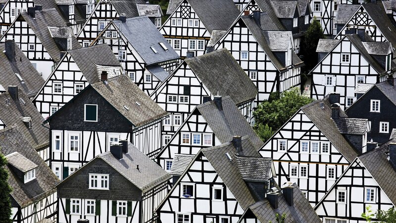 Traditional Half-timbered Houses — Black
