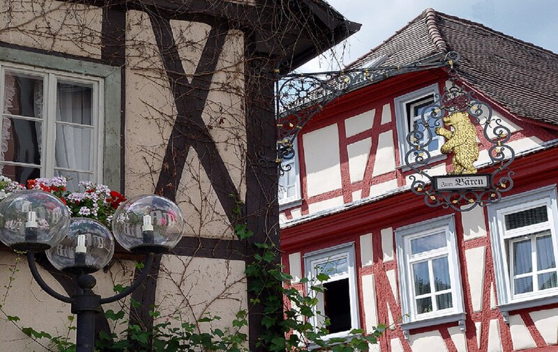 Traditional Half-timbered Houses — Red