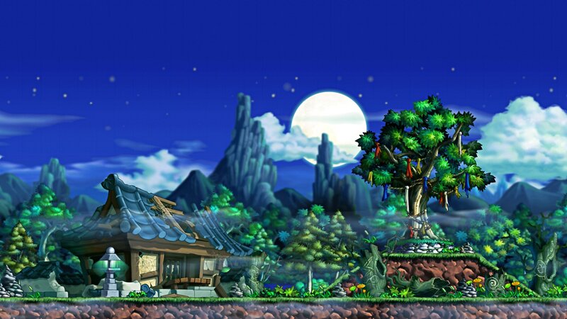 Traditional House and Tree