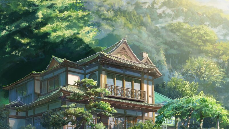 Traditional House in Forest — Green, Serene