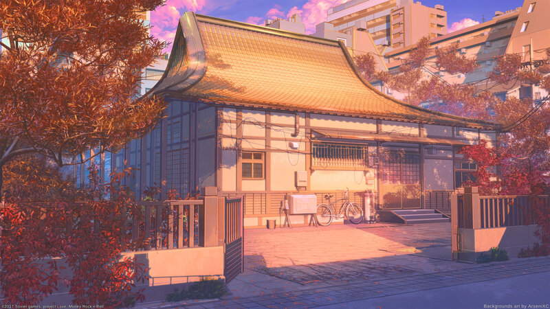 Traditional House with Bicycle