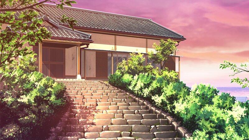 Traditional House with Stone Steps
