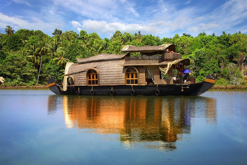 Traditional Houseboat — Blue