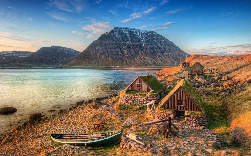 Traditional houses by the sea