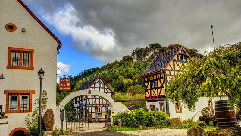 Traditional Houses in Village — White, Dramatic