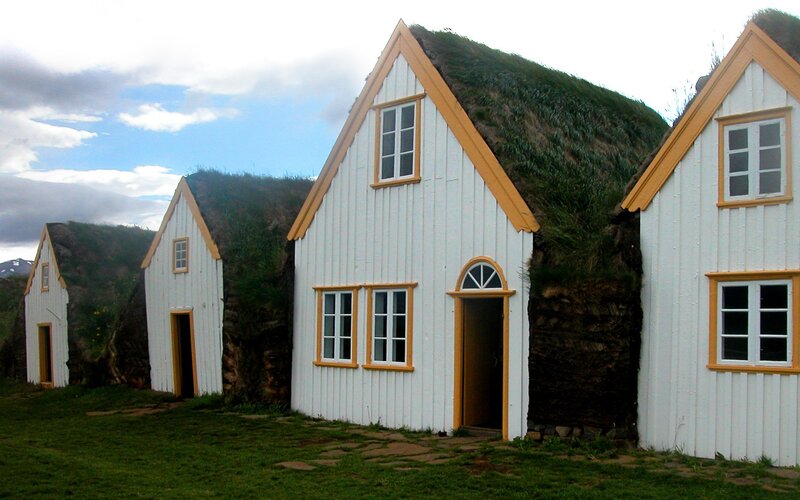 Traditional Icelandic turf houses