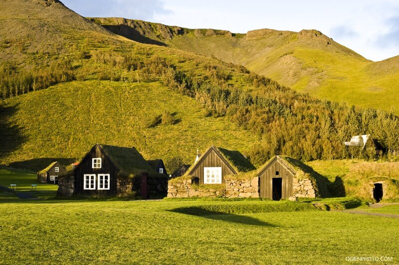 Traditional Icelandic turf houses