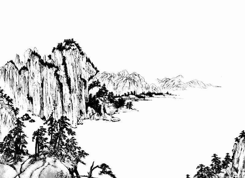 traditional ink landscape