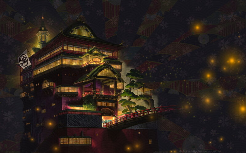 Traditional Japanese Building — Purple