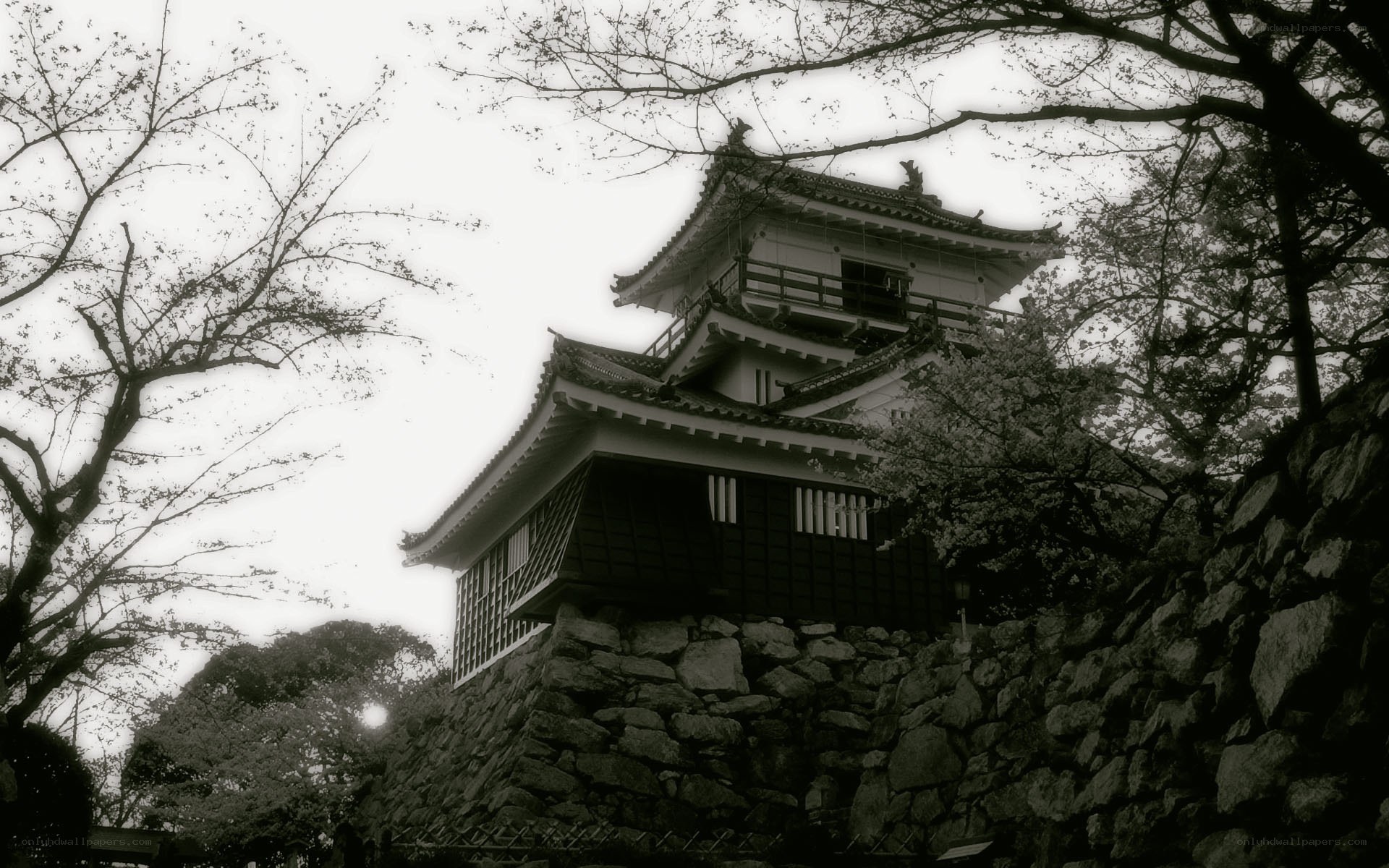 Traditional Japanese castle tower